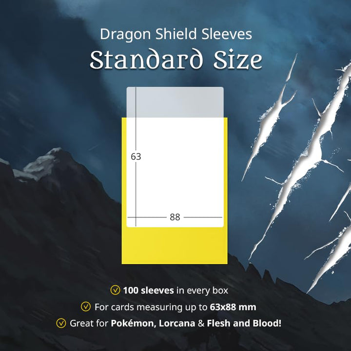 Dragon Shield Standard Size Card Sleeves, Midnight Blue, 100 Count