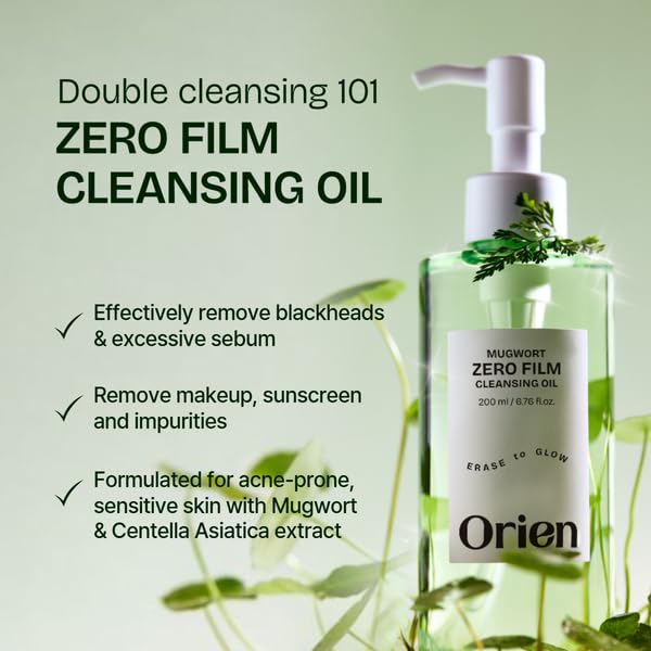 Orien Mugwort Zero Film Cleansing Oil, 6.76 fl oz