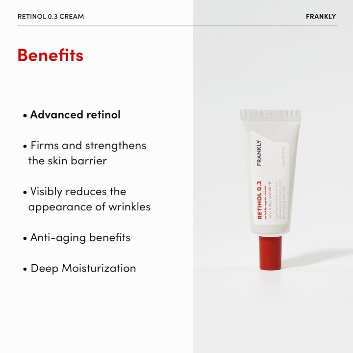 FRANKLY Retinol 0.3% Cream, 0.7 oz