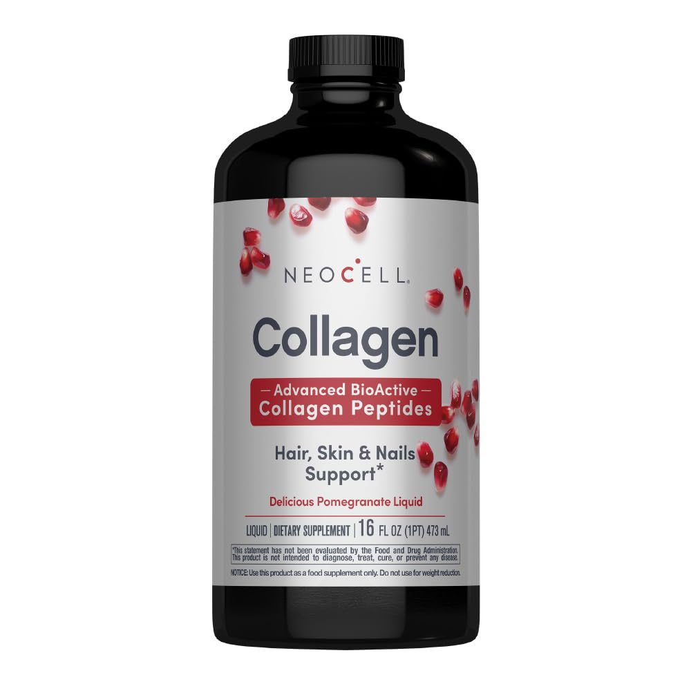 NeoCell Liquid Collagen Peptides, Pomegranate, 16 fl oz