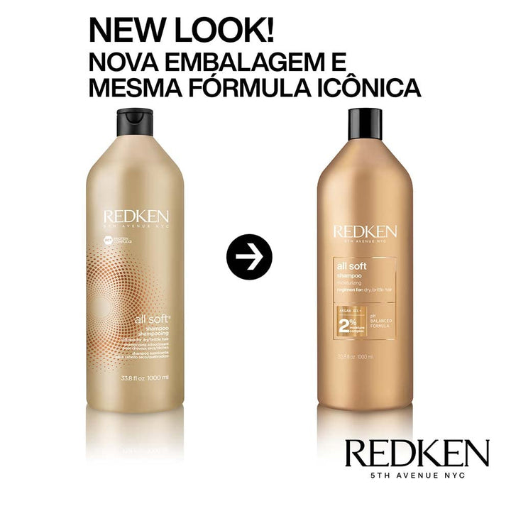 Redken All Soft Shampoo, 1000 ml