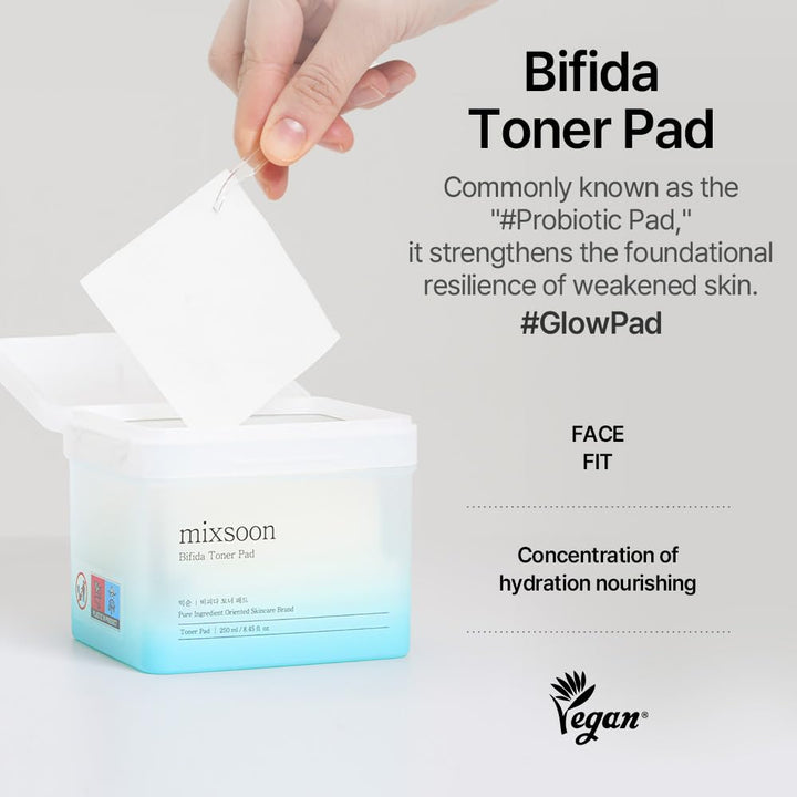 mixsoon Bifida Toner Pad, 120 Count, 280 ml