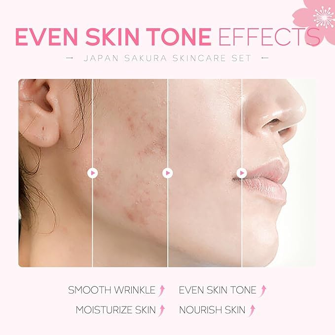 LAIKOU Sakura Skincare Set, 6 Count