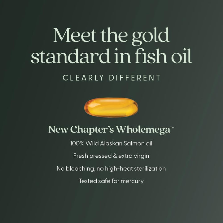 New Chapter Wholemega Wild Alaskan Salmon Oil, 60 Count