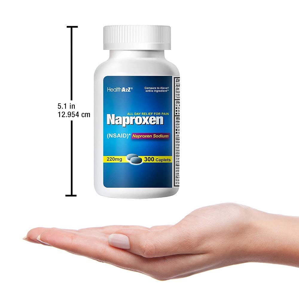 HealthA2Z Naproxen Sodium Tablets, 220 mg, 300 Count