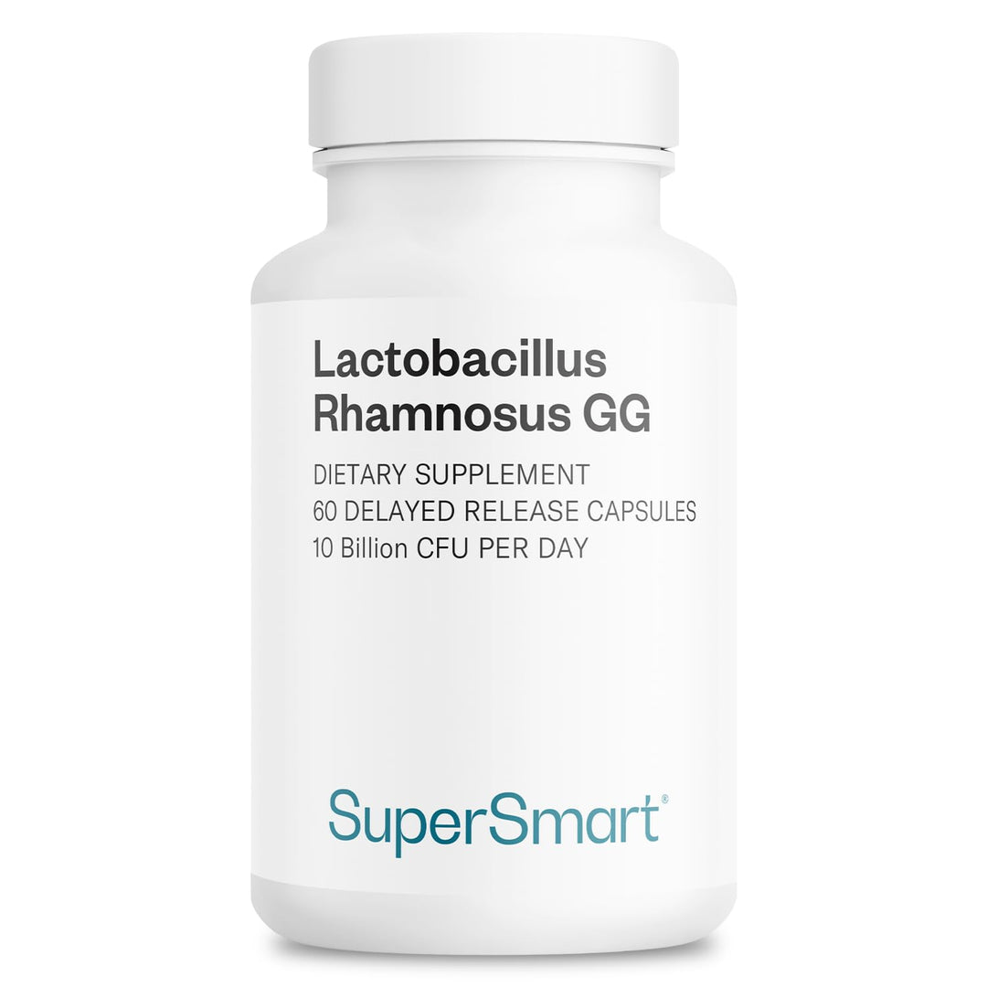 Supersmart Lactobacillus Rhamnosus GG Probiotic Capsules, 10 Billion CFU, 60 Count