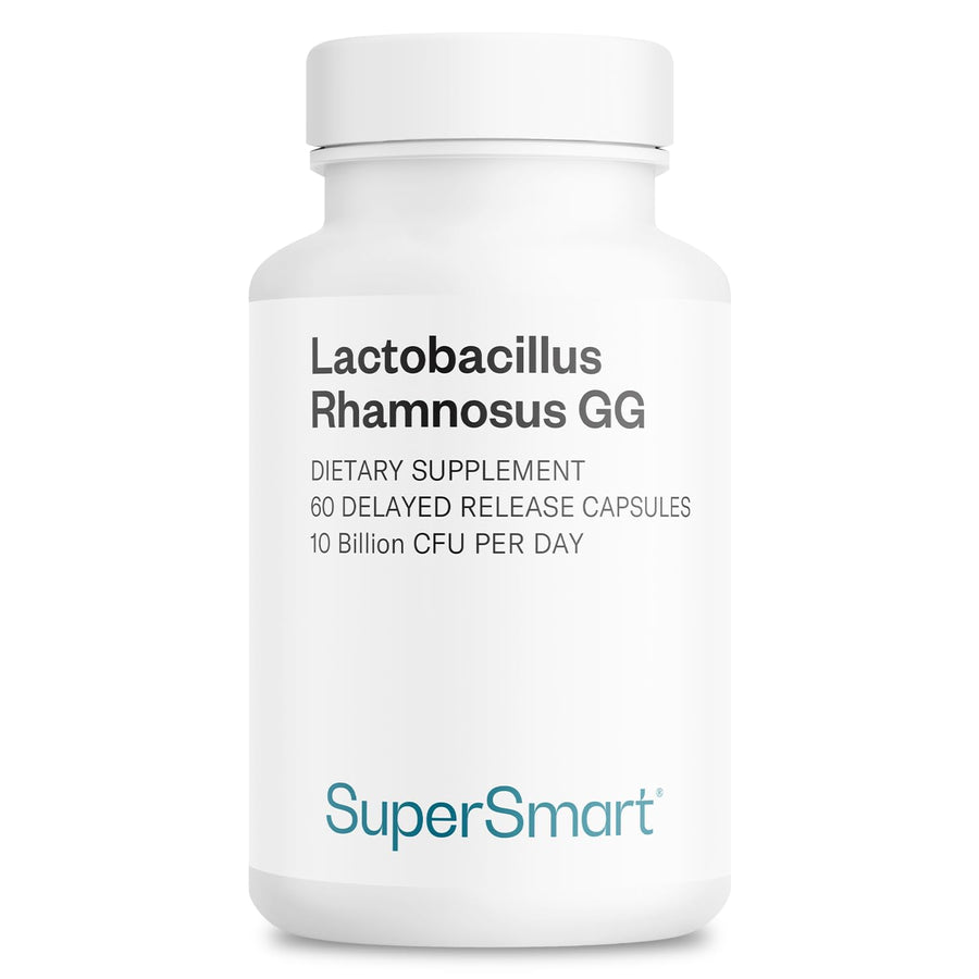Supersmart Lactobacillus Rhamnosus GG Probiotic Capsules, 10 Billion CFU, 60 Count