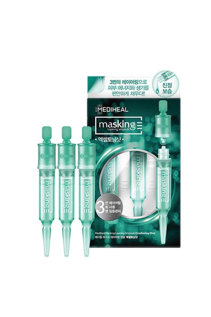 MEDIHEAL Masking Layering Ampoule Exceltoning Shot, 3 Count
