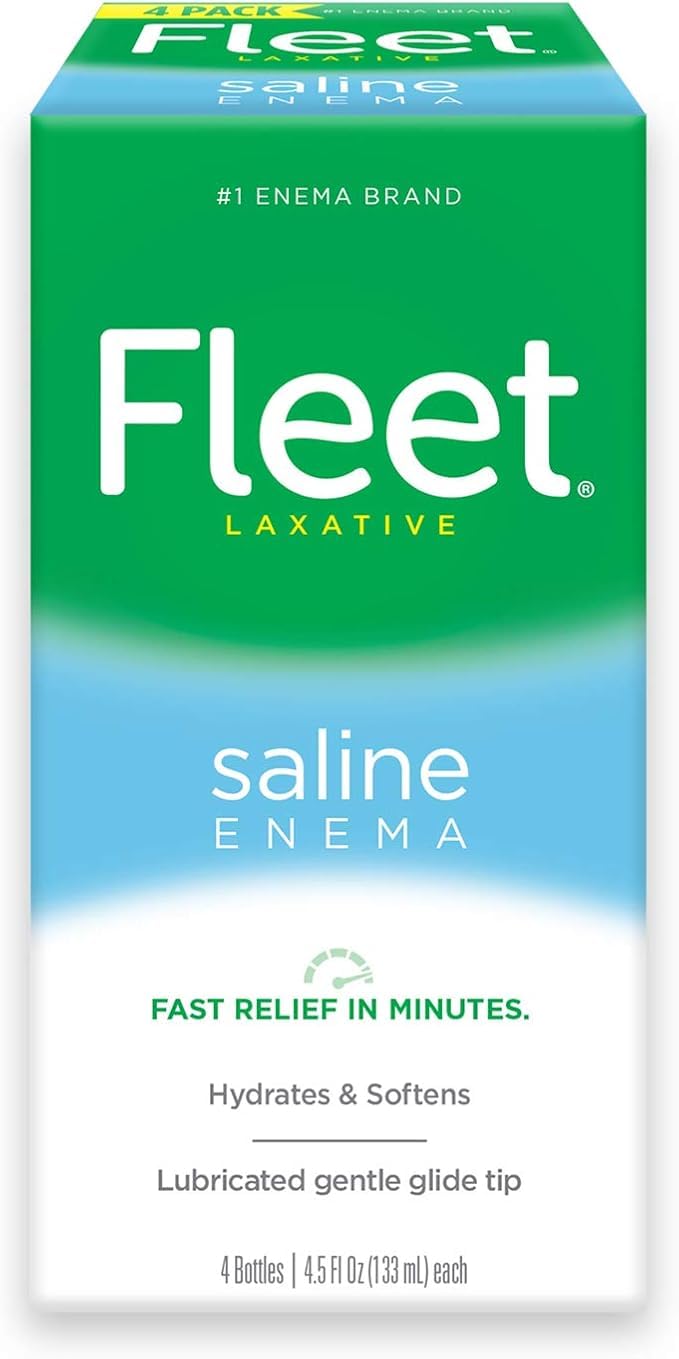 Fleet Laxative Saline Enema, 4.5 fl oz, 4 Count