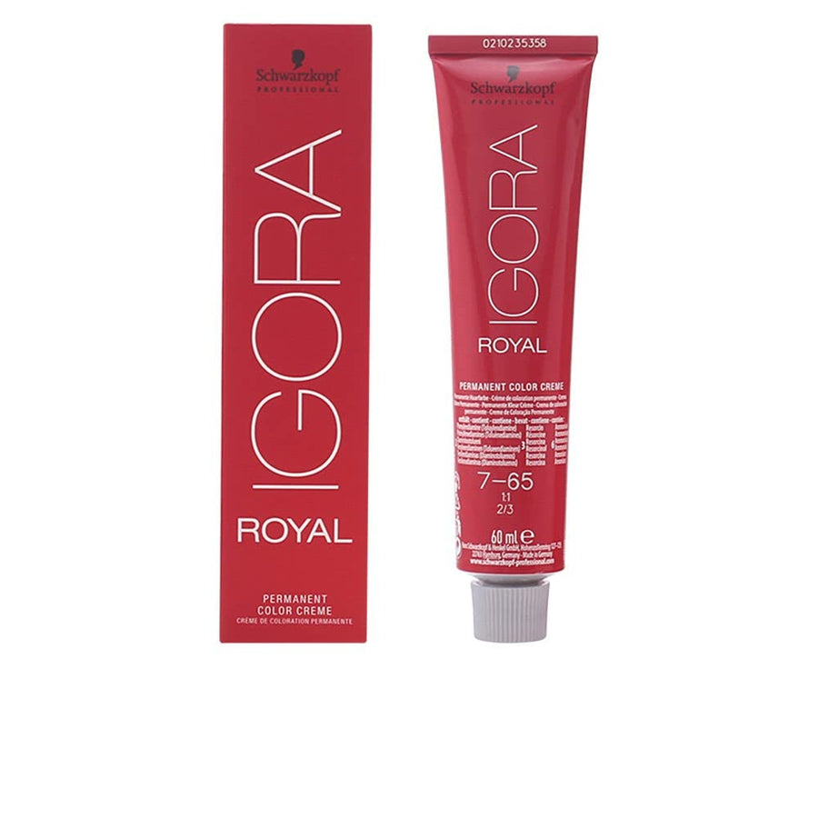 Schwarzkopf Igora Royal Permanent Hair Colour Creme, No. 765 Medium Blonde Chocolate Golden, 60 ml