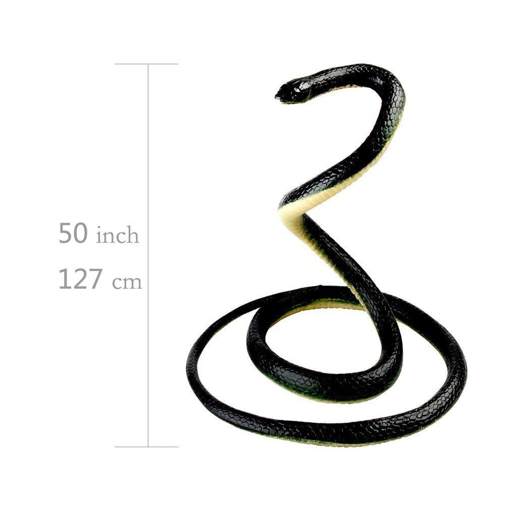 NAKIMO Realistic Rubber Snake Toy, 50 in