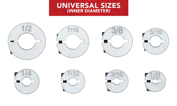 True Position Tools Aluminum Stop Collar Set, 8 Count