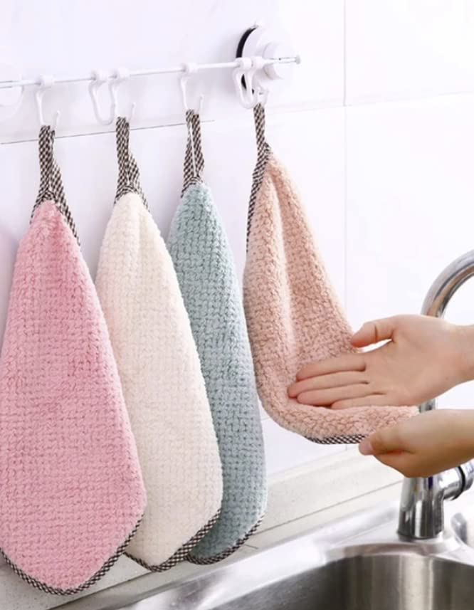 Generic Absorbent Non-Stick Dishwashing Cloth, Random Color, 5 Count