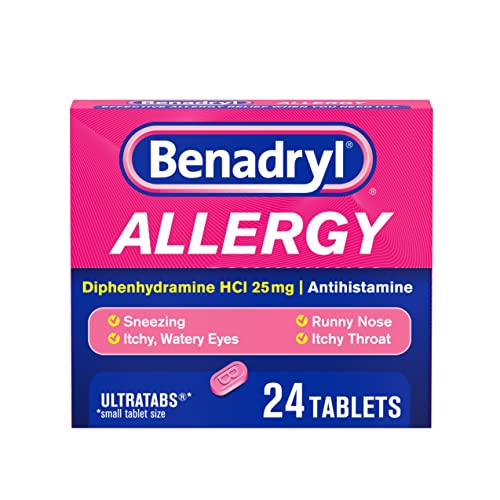 Benadryl Ultratabs Antihistamine Allergy Relief, 24 Count