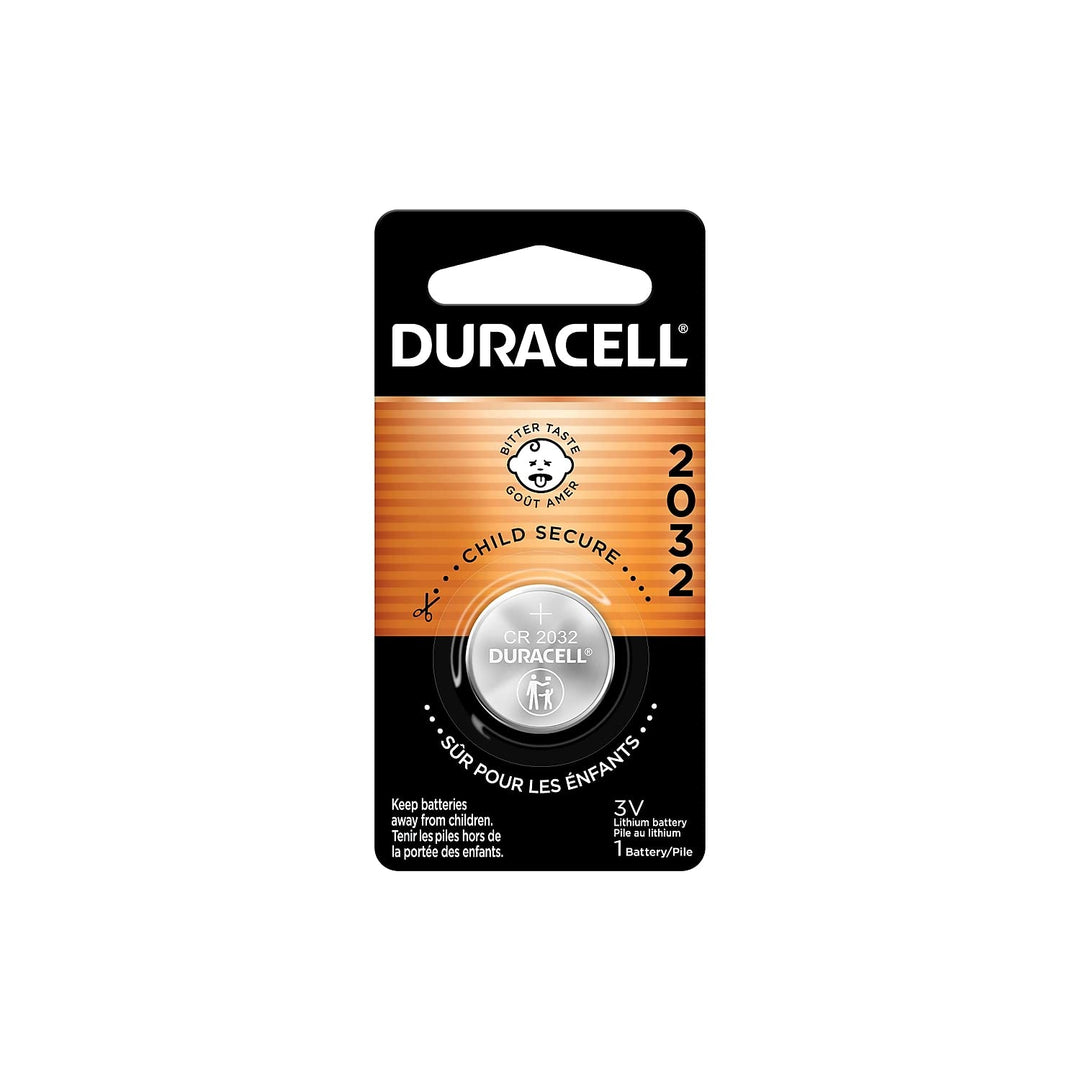Duracell Duralock DL2032 Lithium Coin Cell Battery, 3V, 1 Count