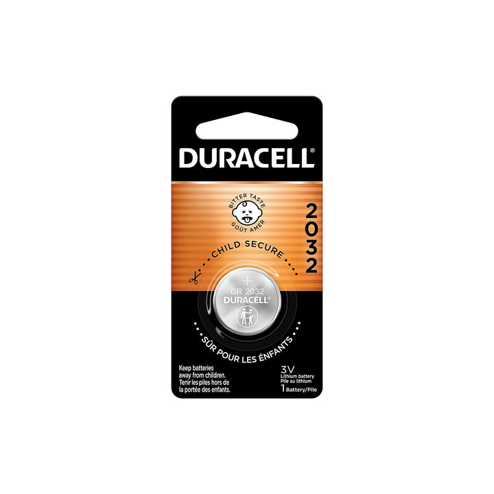 Duracell Duralock DL2032 Lithium Coin Cell Battery, 3V, 1 Count