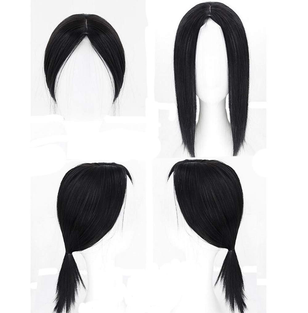 LesafeV Clip In Forehead Hairpiece, Straight Middle Part, Black