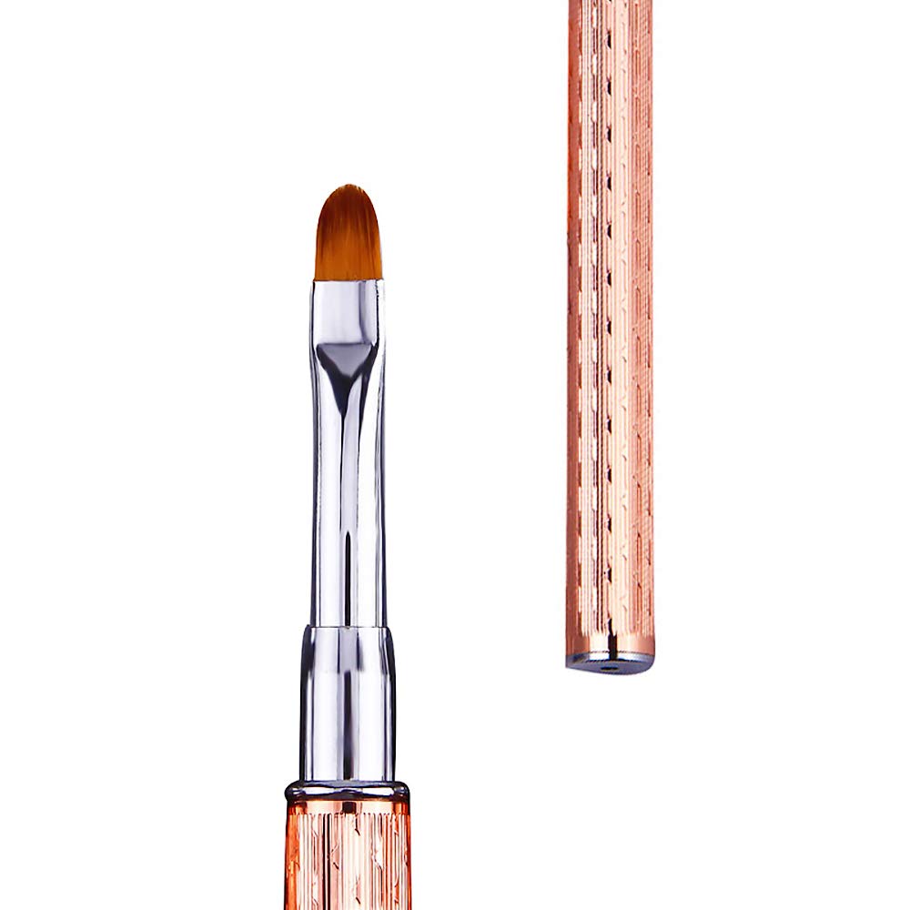 WOKOTO Acrylic Nail Brush, Rose Gold, 1 Count