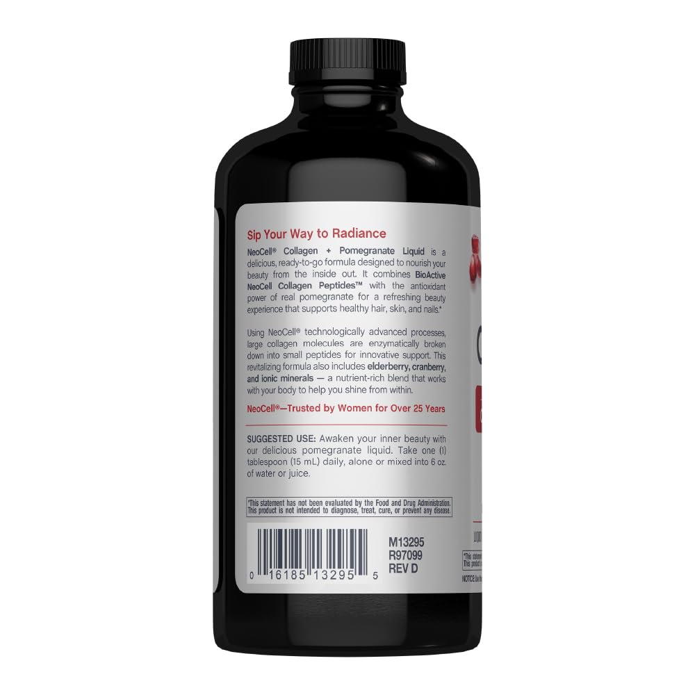 NeoCell Liquid Collagen Peptides, Pomegranate, 16 fl oz