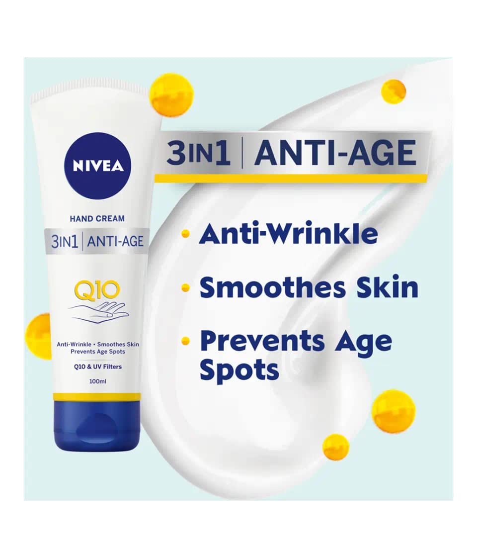 NIVEA Q10 Plus Age Defying Anti-Wrinkle Hand Cream, 100 ml