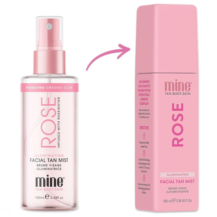 Minetan Body.Skin Rose Face Tan Mist, 3.38 fl oz
