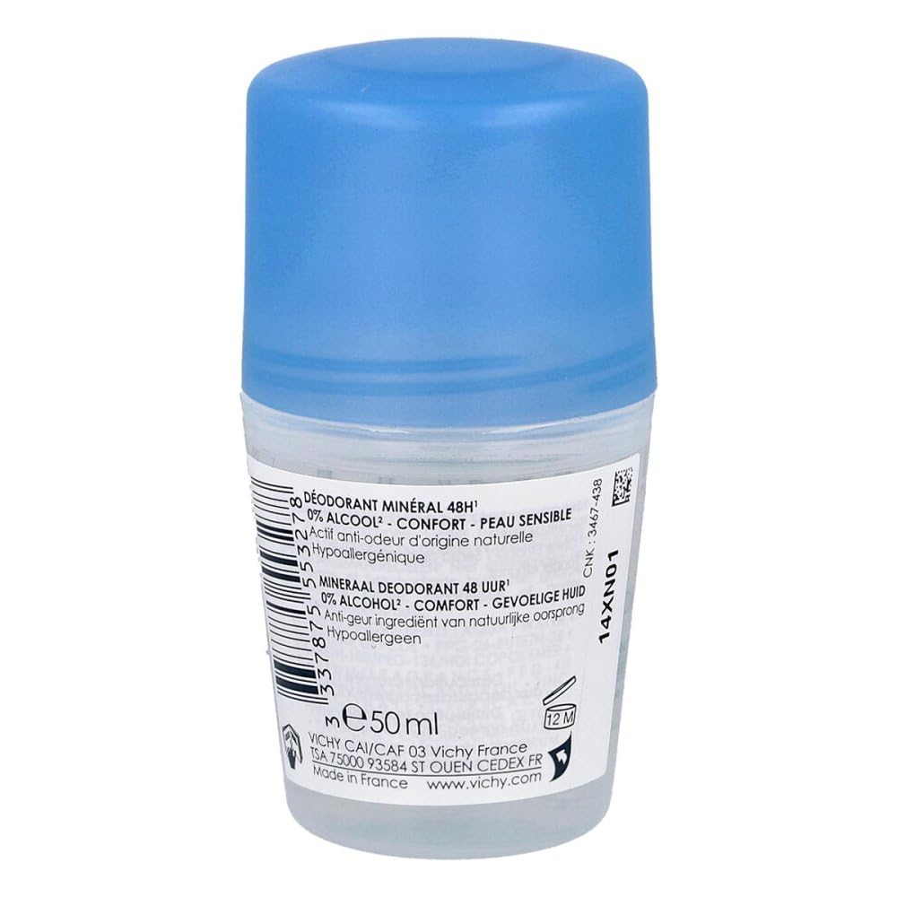 Vichy Mineral Roll-On Deodorant, 50 ml