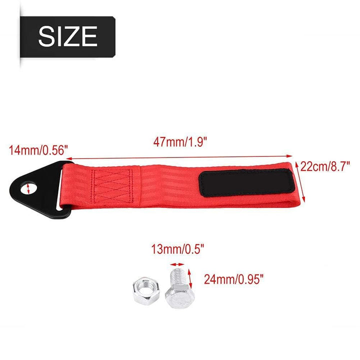 Aramox Tow Strap, Red, 10,000 lbs