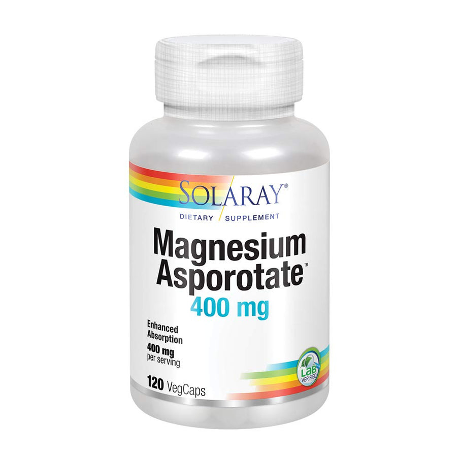 SOLARAY Magnesium Asporotate Capsules, 120 Count