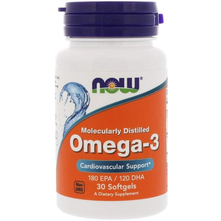 NOW Omega-3 EPA & DHA Softgels, 30 Count