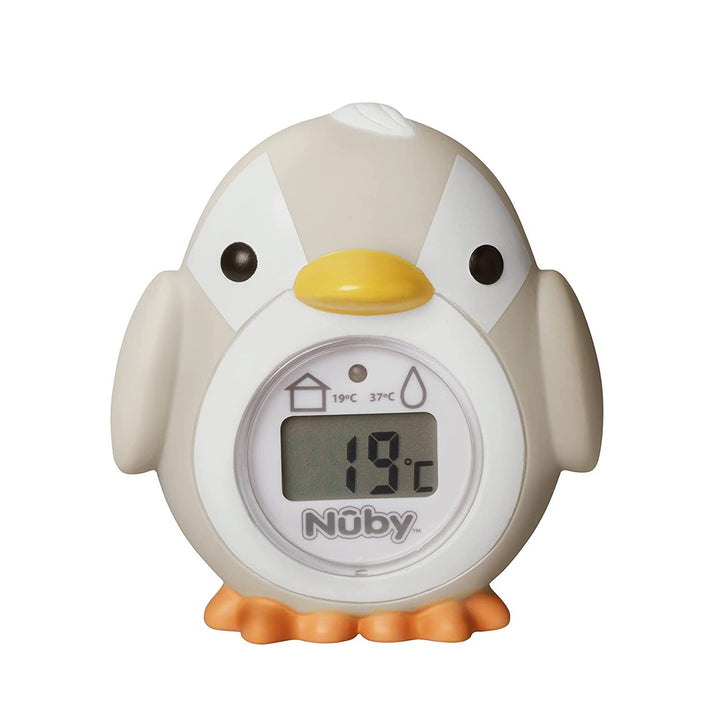 Nuby Penguin Baby Bath Thermometer, Grey