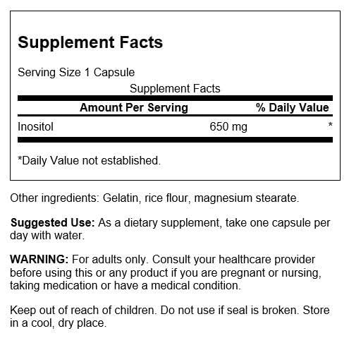 Swanson Inositol, 650 mg, 100 Count