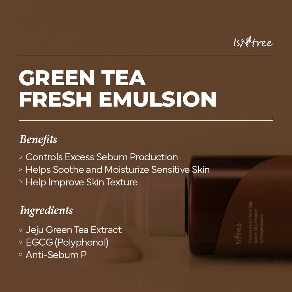 Isntree Green Tea Fresh Emulsion, 4.06 fl oz