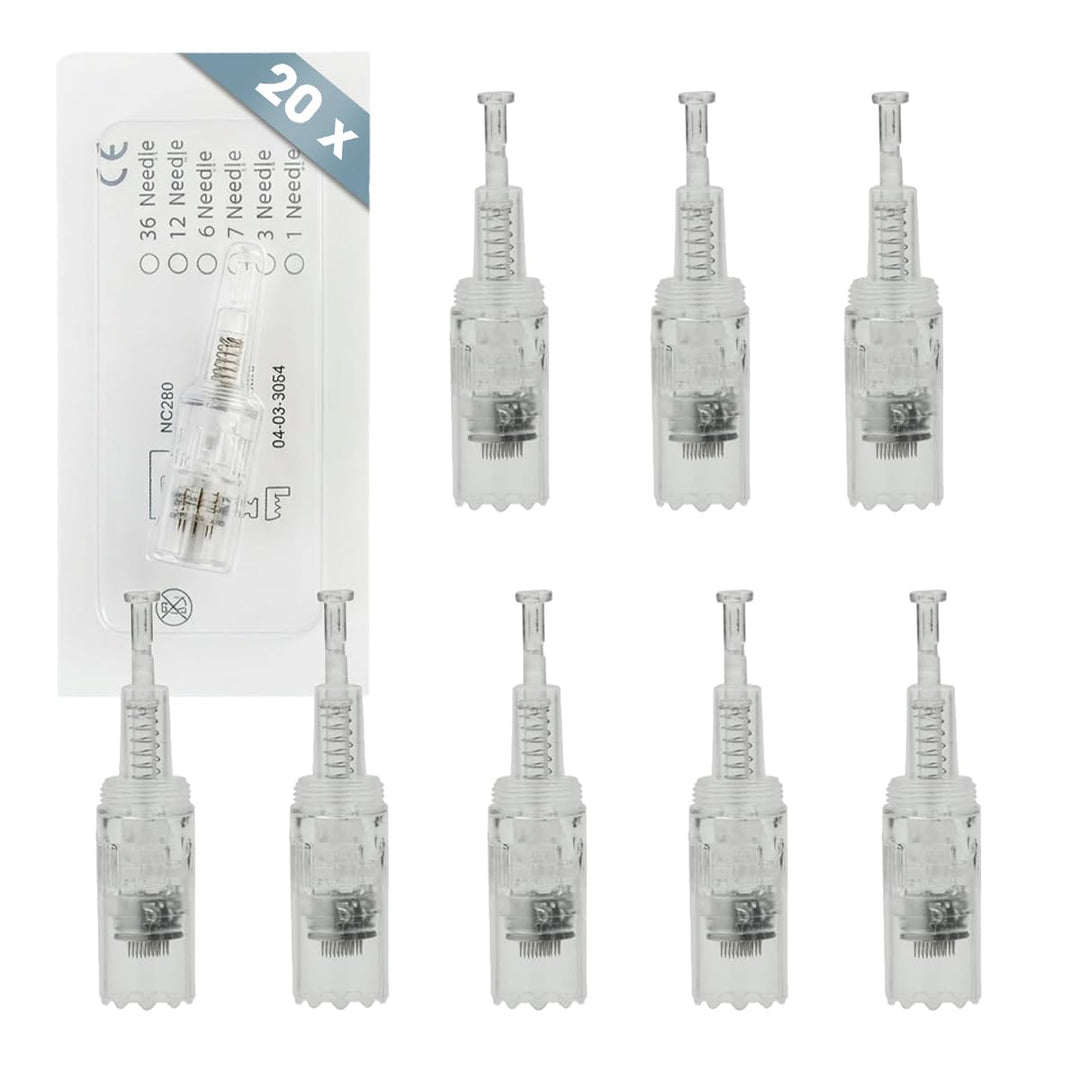 P-Beauty Cosmetic Accessories Dermapen M1 Needle Cartridges, 12 Pins, 20 Count