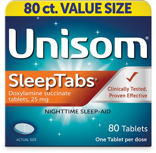 SleepTabs Nighttime Sleep Aid, Doxylamine Succinate, 80 Count