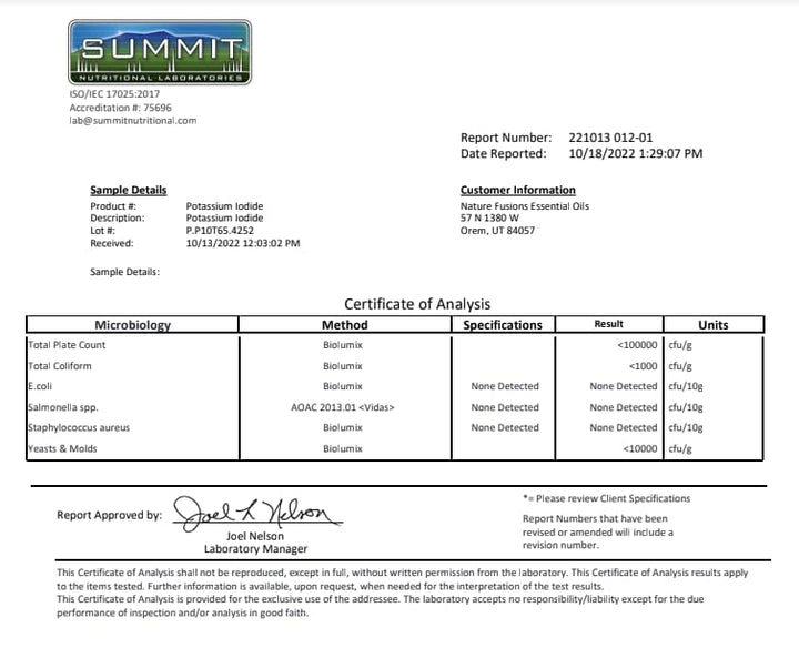 Nature's Fusions Potassium Iodide Tablets, 130 mg, 140 Count