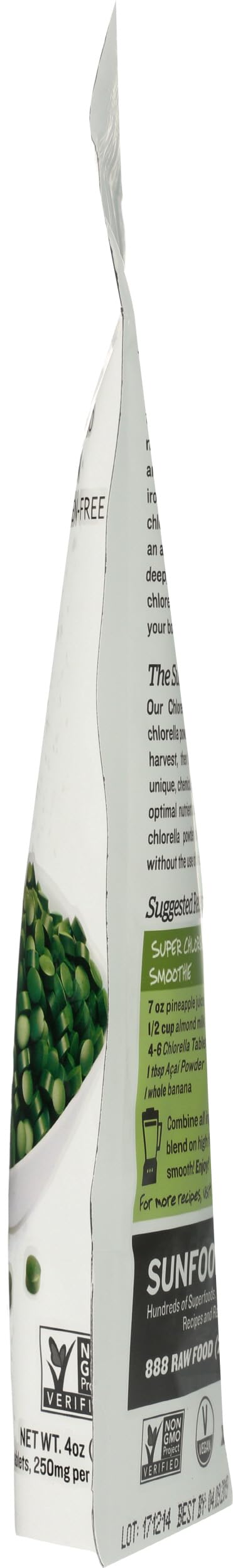 Sunfood Superfoods Chlorella Tablets, 4 oz