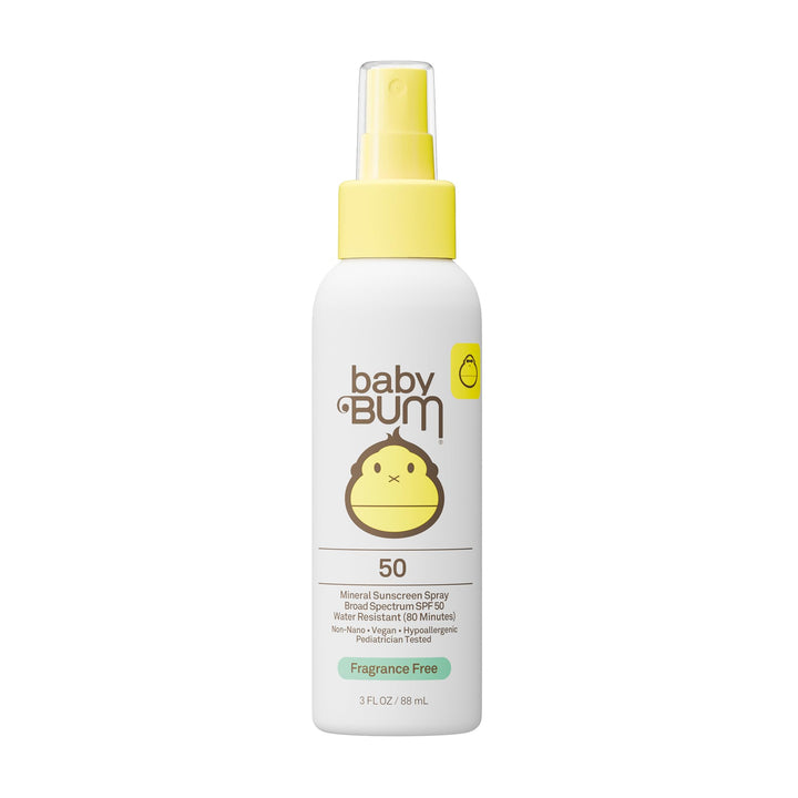 Sun Bum Baby Bum Sunscreen Spray, Fragrance Free, 3 fl oz