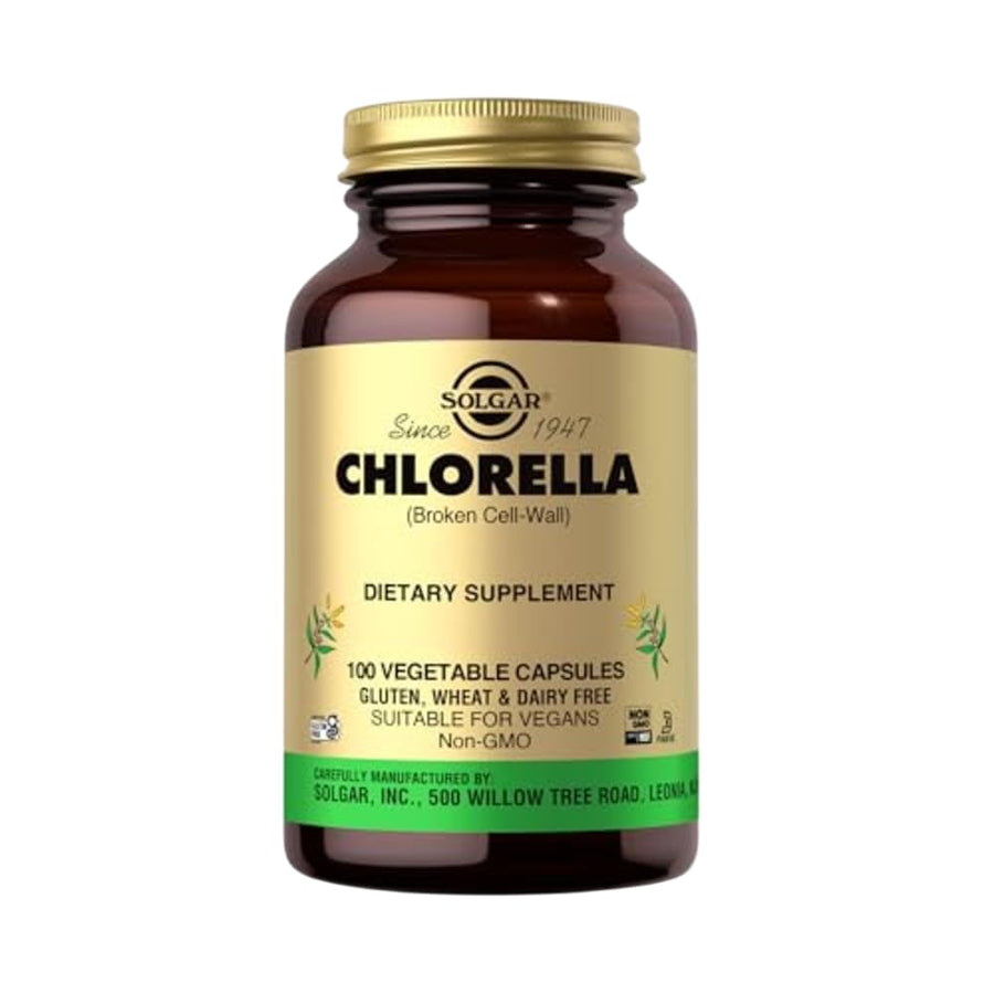 Solgar Chlorella Vegetable Capsules, 100 Count