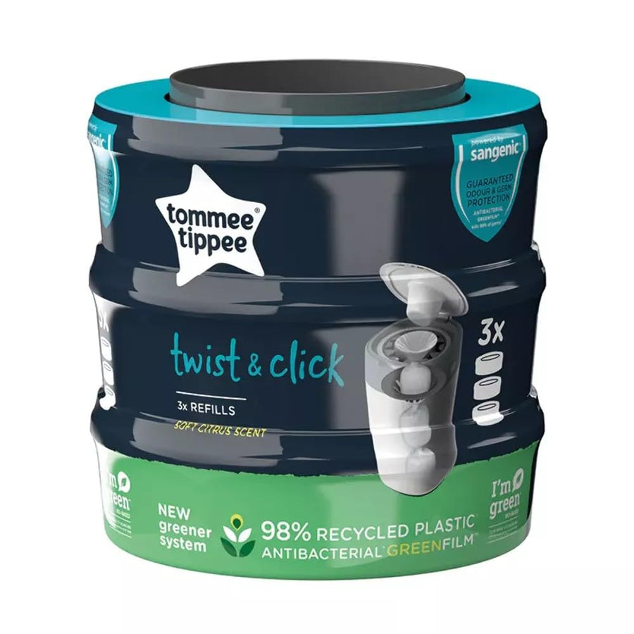 Tommee Tippee Sangenic Universal Nappy Bin Refills, Pack of 3