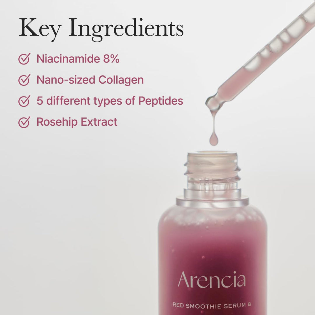 ARENCIA Red Collagen Peptide Smoothie Serum, 8% Niacinamide