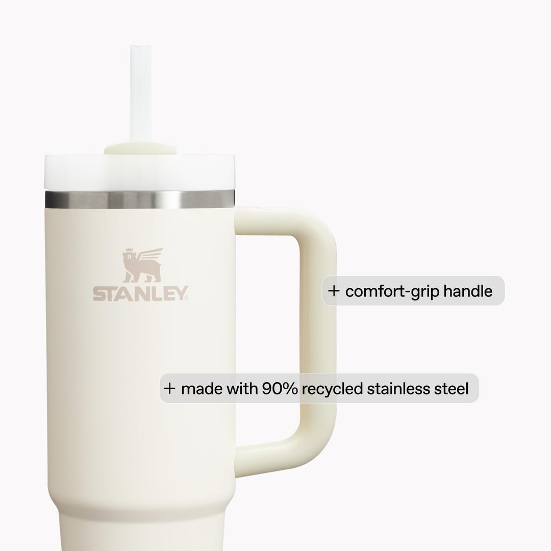 STANLEY Quencher H2.0 Tumbler with Handle and Straw, Rose Quartz, 14 oz