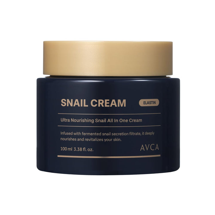 AVCA Snail Mucin Face Cream Moisturizer, 100 ml