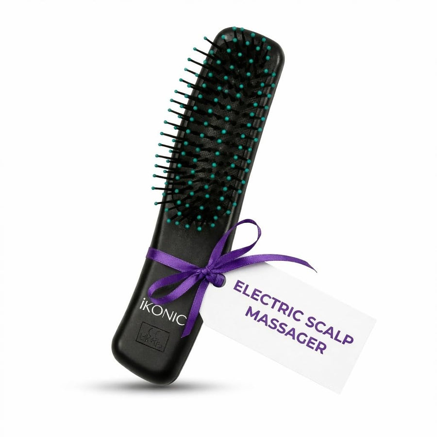 IKONIC 3-In-1 Vibrating Hair Growth Brush Scalp Massager