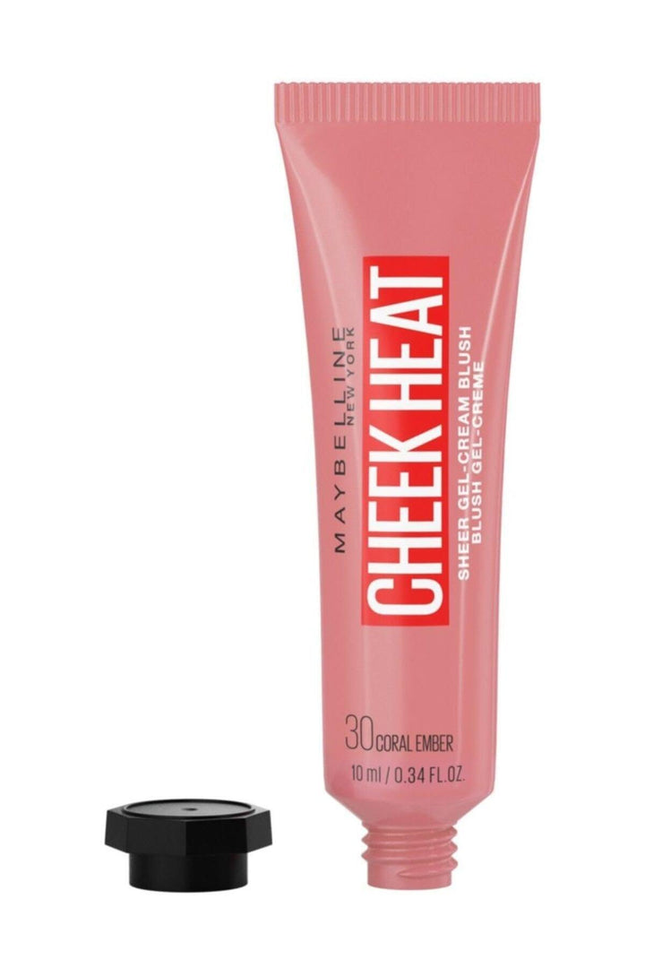 Maybelline New York Cheek Heat Sheer Gel-Cream Blush, Coral Ember