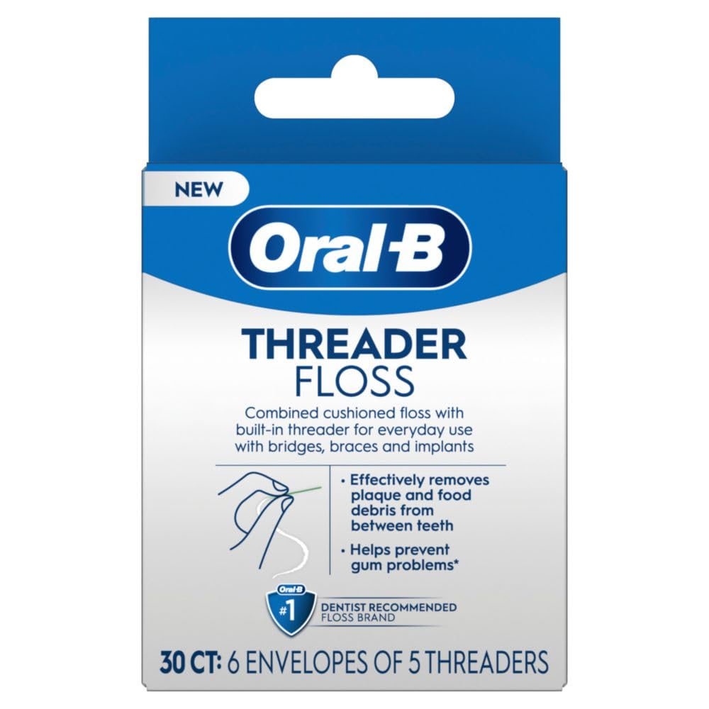 Oral-B Glide Pro-Health Dental Floss Threaders for Braces, 30 Count