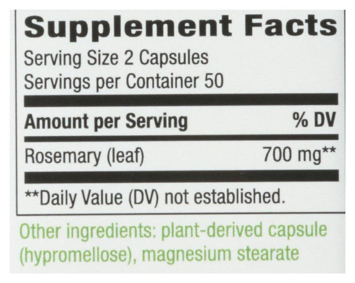 Nature's Way Rosemary Leaves, 100 Count