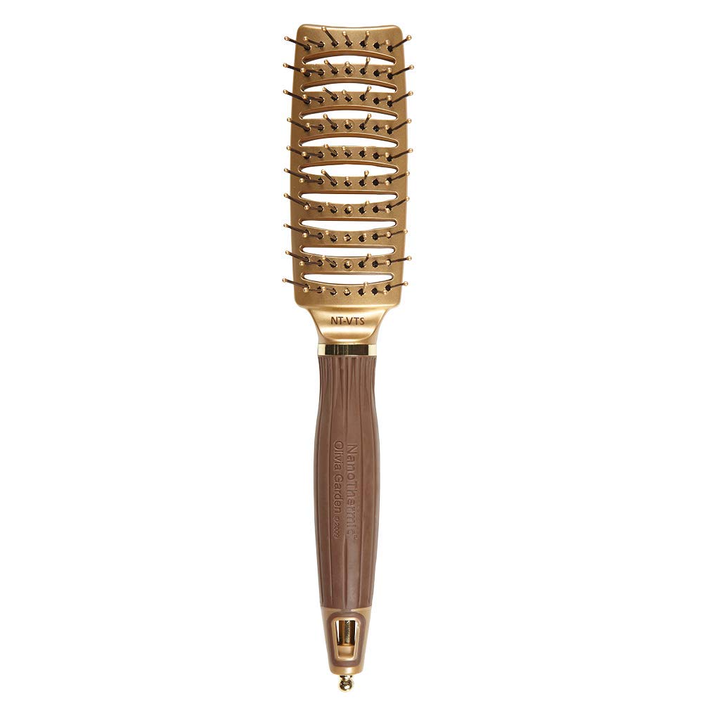 Olivia Garden NanoThermic Styler Vent Hair Brush, 7 Rows