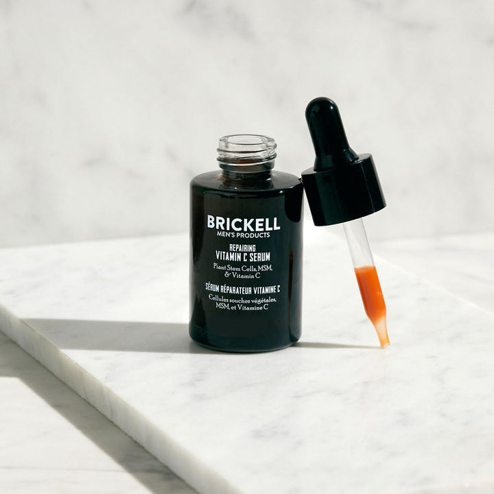 Brickell Men's Products Anti Aging Vitamin C Serum For Face, Unscented, 1 oz