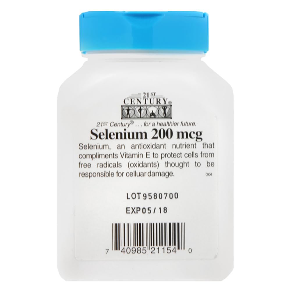 21st Century Selenium, 200 mcg, 60 Count