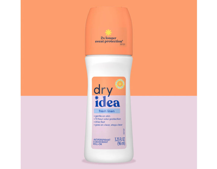 Dry Idea Roll-On Antiperspirant Deodorant, Fresh Linen, 3.25 oz, Pack of 2